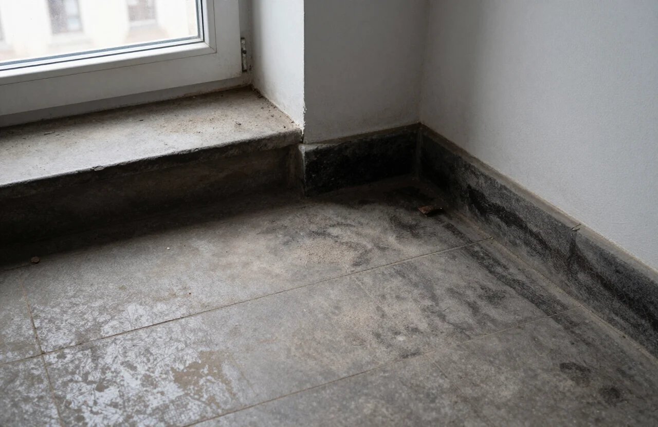 Verschmutztes Treppenhaus vor dem Einsatz